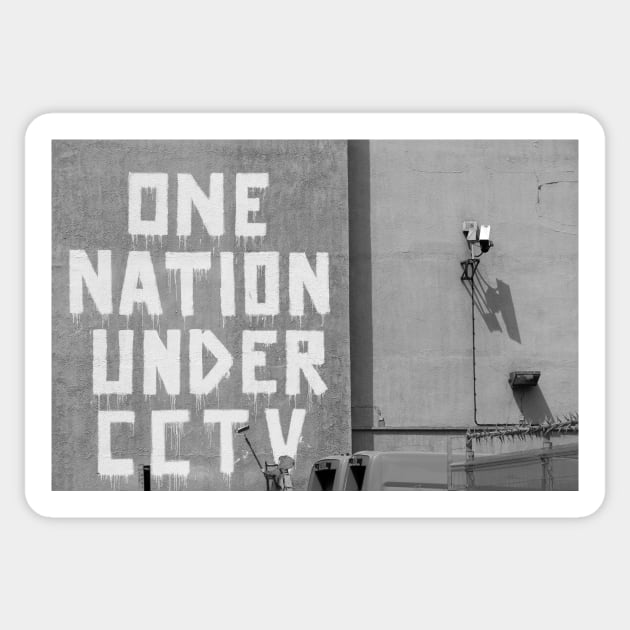 Banksy One Nation Under CCTV Sticker by SharpWallArts